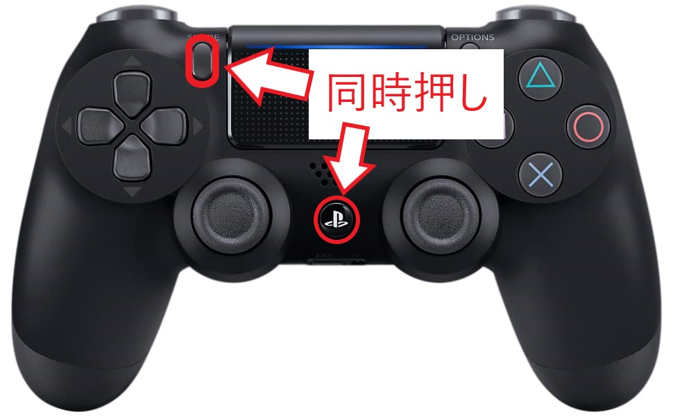 Bluetooth接続の説明画像（PS4コントローラー）
